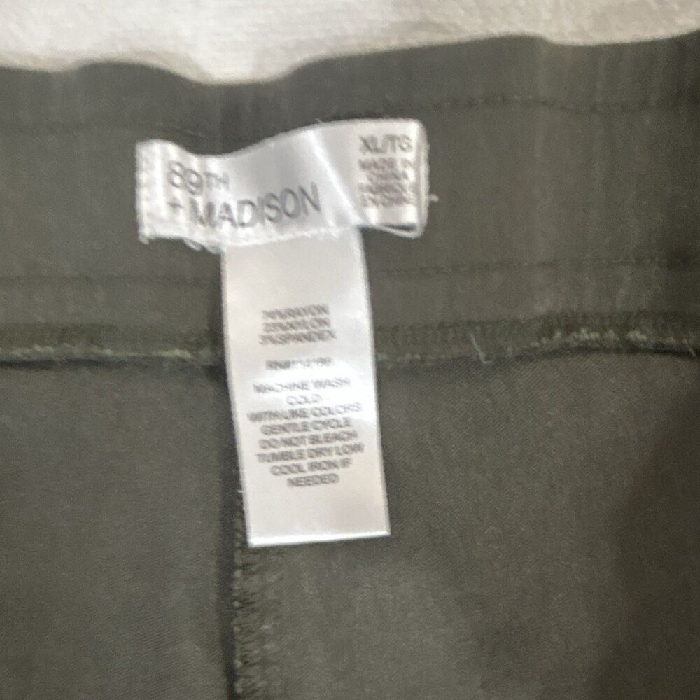 89th + Madison Women's Green XL Capri Leggings Criss-Cross 0116 - Picture 6 of 11